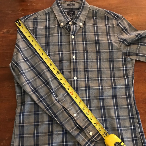 J Crew Jaspe Slim Fit Shirt - M (Blue/Gray Plaid) - Picture 6 of 11